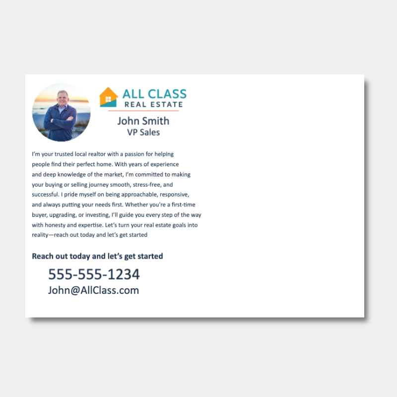 5 x 7 Postcard - Real Estate